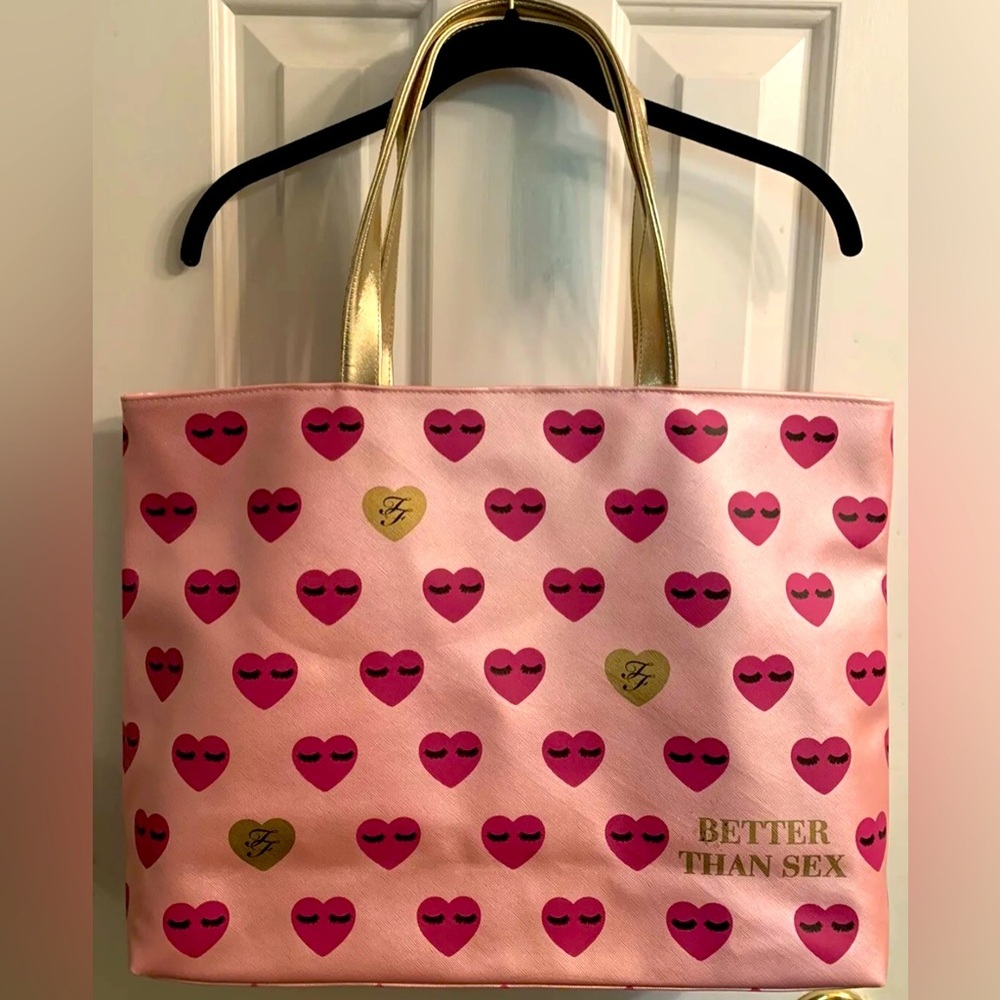 Too Faced BETTER THAN SEX Large Pink Tote Bag BRAND NEW